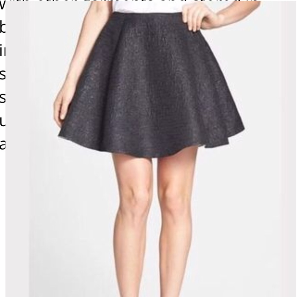 Kate Spade NY Black Tokyo Lula Cotton Silk Skirt